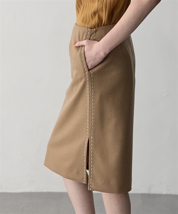 49AV JUNKO SHIMADA ウールジャージー配色ステッチタイトスカート_subthumb_4