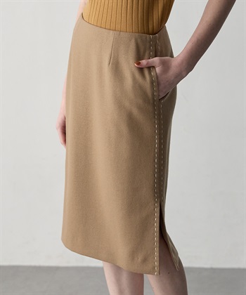 49AV JUNKO SHIMADA ウールジャージー配色ステッチタイトスカート_subthumb_5