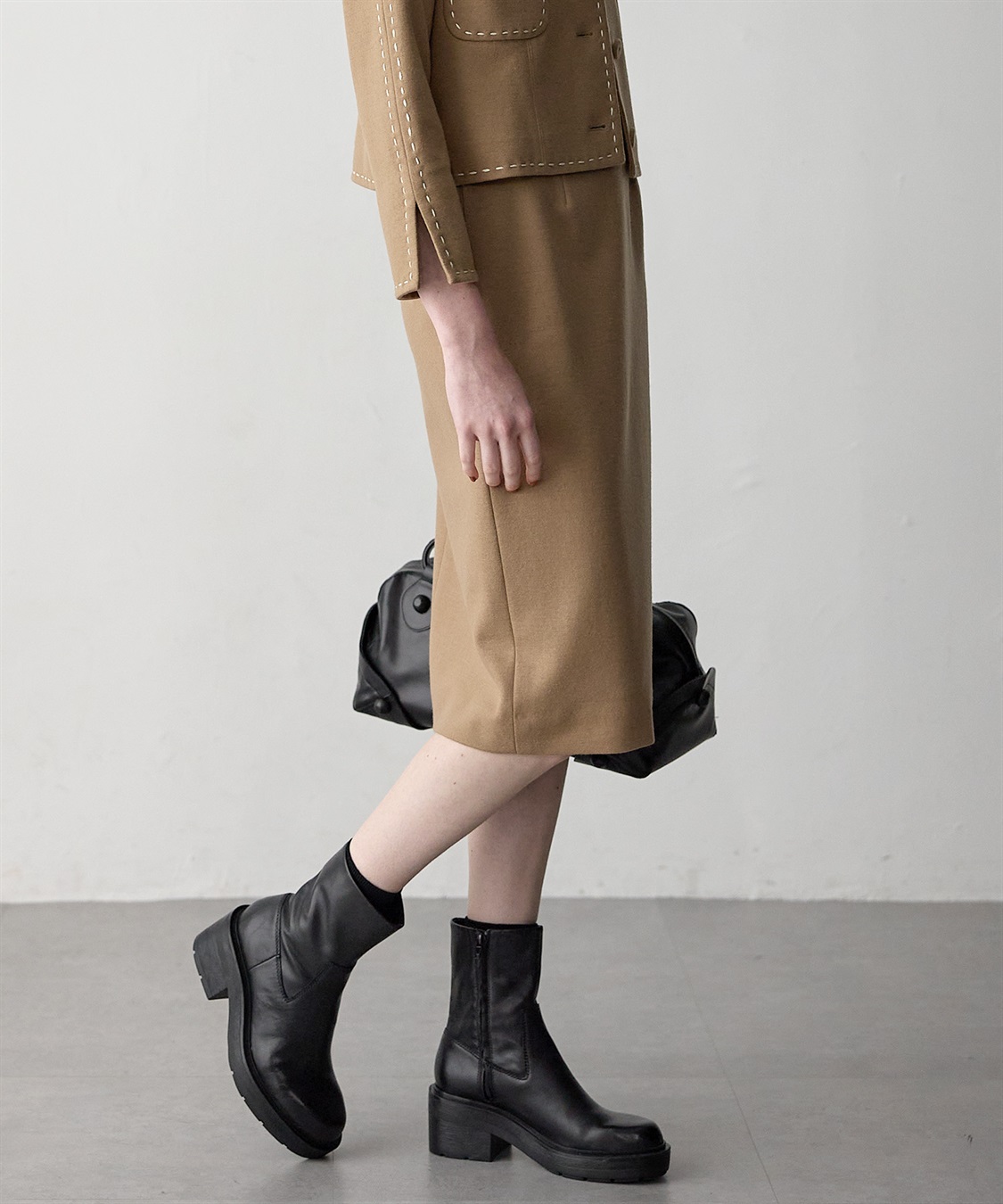 49AV JUNKO SHIMADA ウールジャージー配色ステッチタイトスカート_sub_7