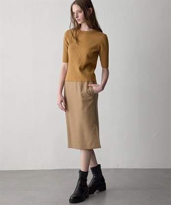 49AV JUNKO SHIMADA ウールジャージー配色ステッチタイトスカート_subthumb_12