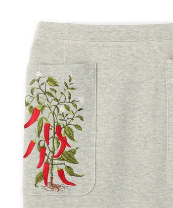 49AV JUNKO SHIMADA 唐辛子刺繍入りスエットロングスカート_subthumb_5
