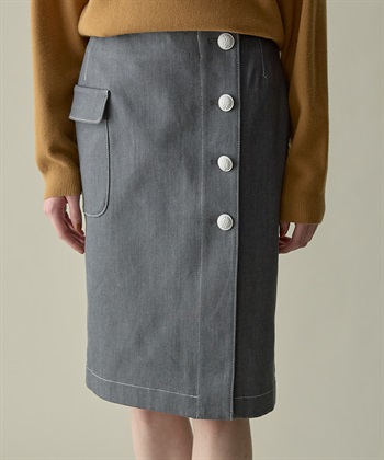 20471120 スカート デニムラップタイトスカート 49AV JUNKO SHIMADA｜クロスプラス公式