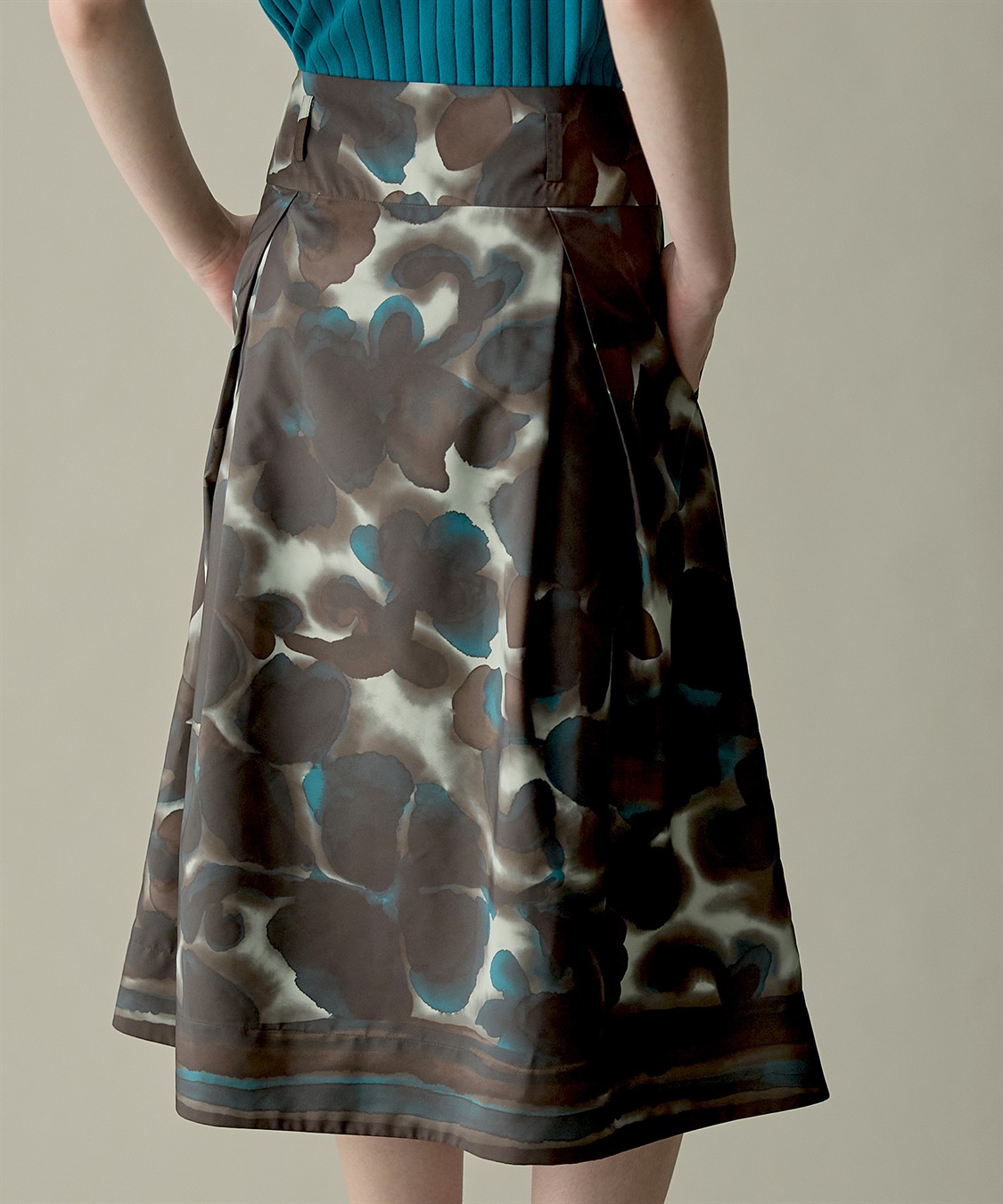 49AV JUNKO SHIMADA ペイントフラワータフタスカート_sub_4