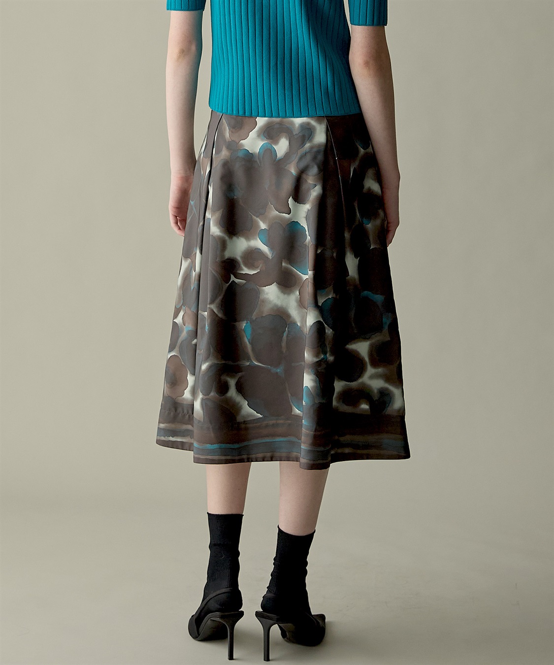 49AV JUNKO SHIMADA ペイントフラワータフタスカート_sub_5