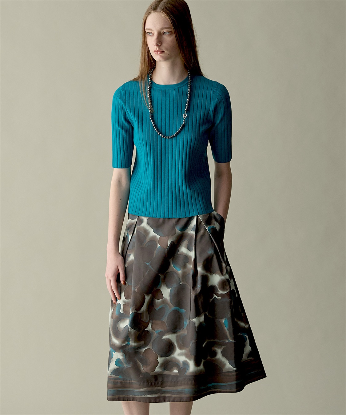 49AV JUNKO SHIMADA ペイントフラワータフタスカート_sub_6