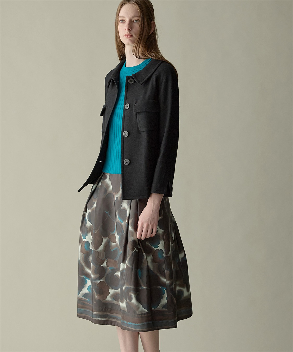 49AV JUNKO SHIMADA ペイントフラワータフタスカート_sub_11