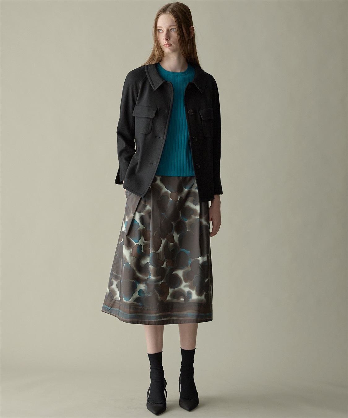 49AV JUNKO SHIMADA ペイントフラワータフタスカート_sub_13