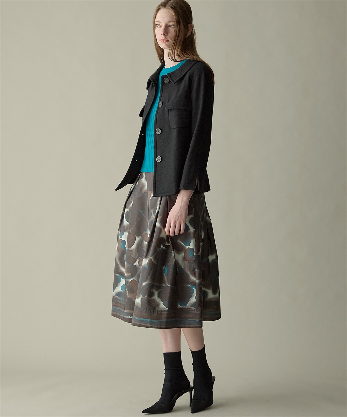 49AV JUNKO SHIMADA ペイントフラワータフタスカート_sub_15