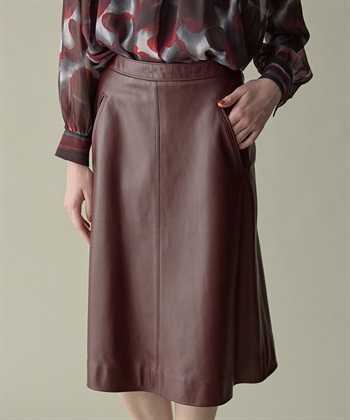 49AV JUNKO SHIMADA ゴートレザーフレアスカート_subthumb_1