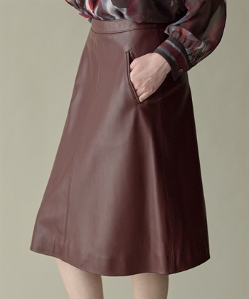 49AV JUNKO SHIMADA ゴートレザーフレアスカート_subthumb_3