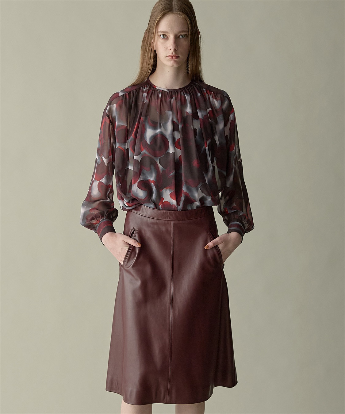 49AV JUNKO SHIMADA ゴートレザーフレアスカート_sub_8