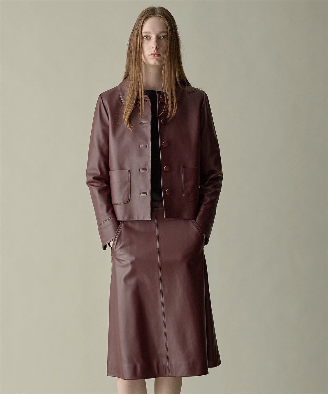 49AV JUNKO SHIMADA ゴートレザーフレアスカート_sub_13