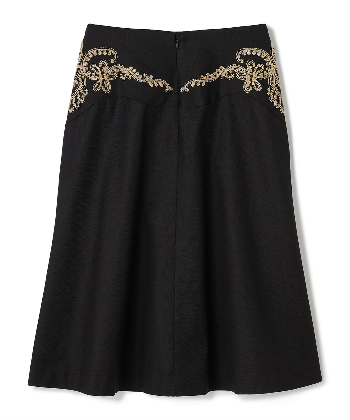 49AV JUNKO SHIMADA 刺しゅう使いAラインスカート_sub_1