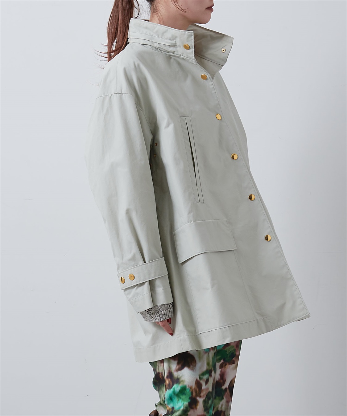 49AV JUNKO SHIMADA ワックスコットンミディアム丈コート_sub_3