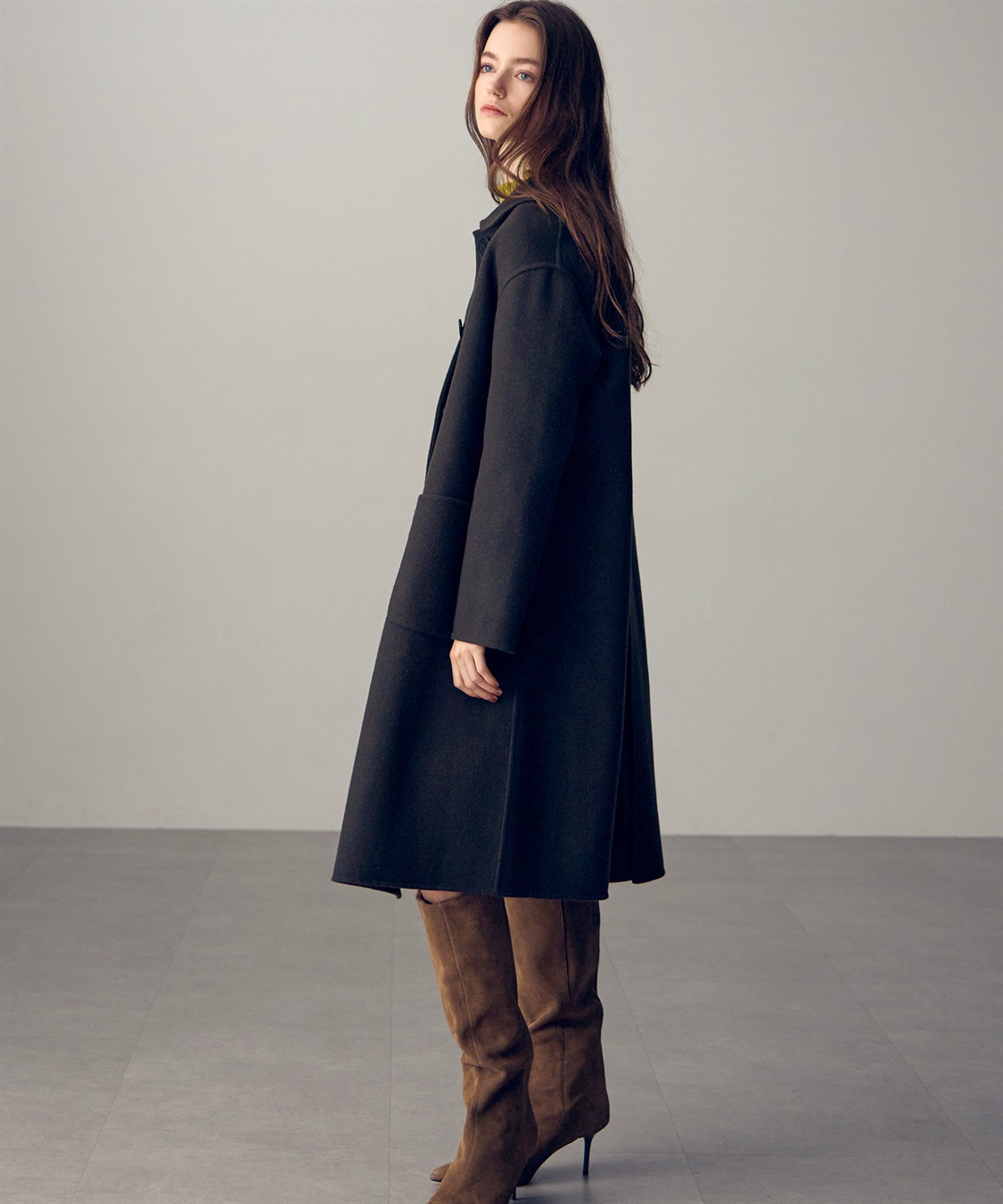 49AV JUNKO SHIMADA 【YEAR END SALE】丸衿ウール混ロング丈コート_sub_7