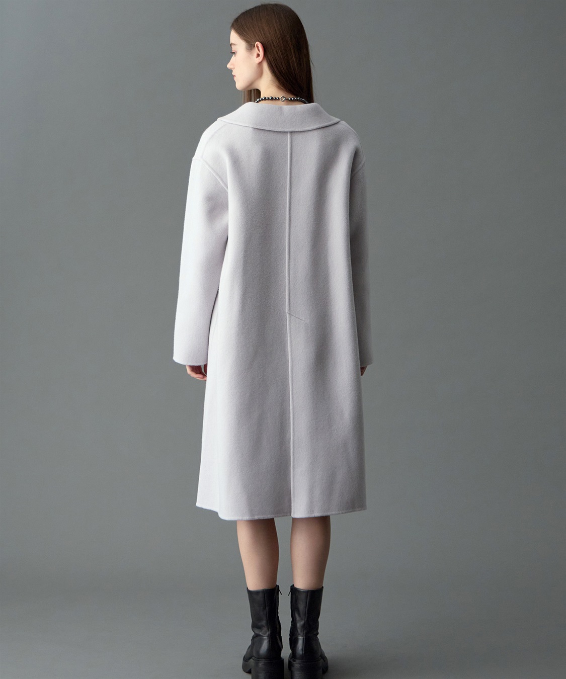 49AV JUNKO SHIMADA 【YEAR END SALE】丸衿ウール混ロング丈コート_sub_11