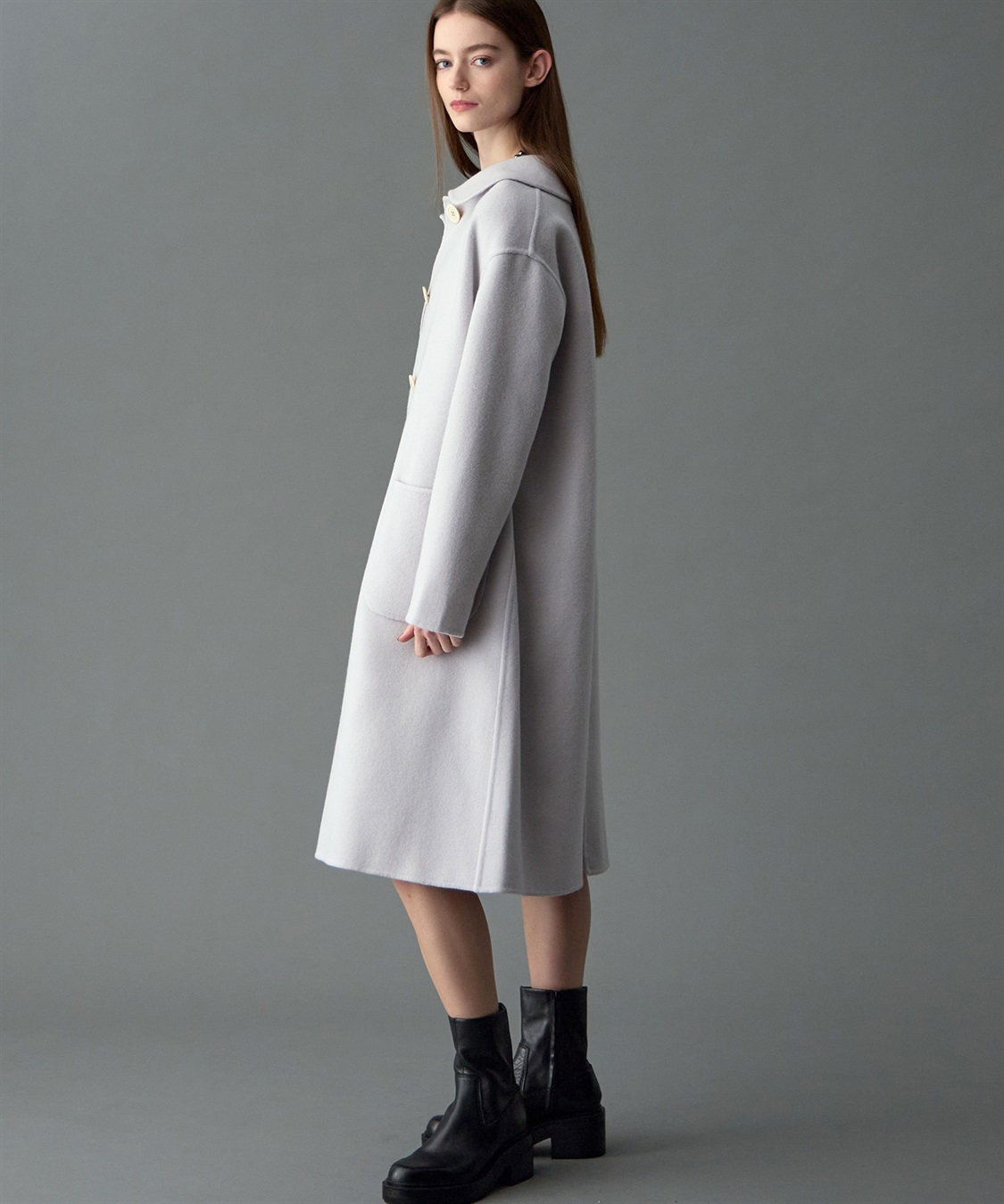 49AV JUNKO SHIMADA 【YEAR END SALE】丸衿ウール混ロング丈コート_sub_12