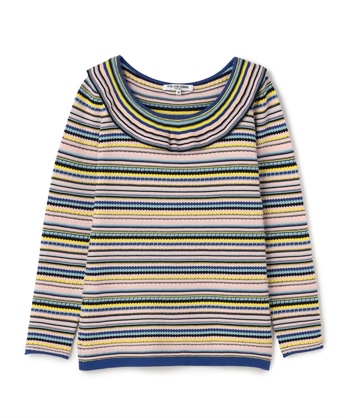 49AV JUNKO SHIMADA 【TIME SALE】マルチボーダー柄フレアネックニット_sub_4