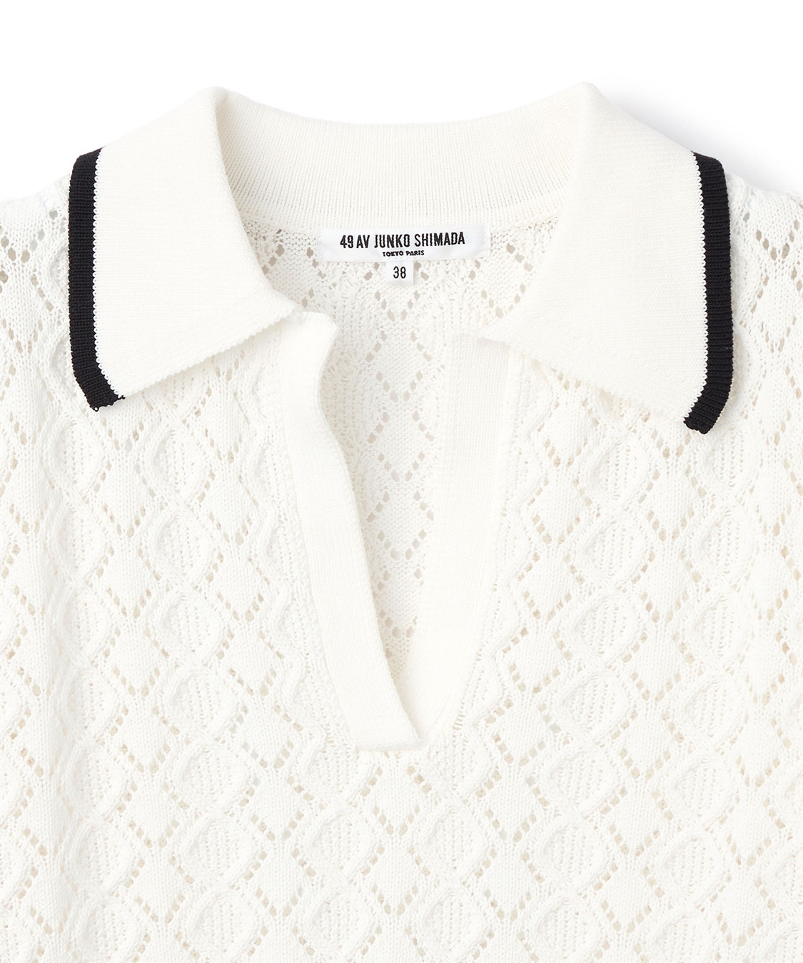 49AV JUNKO SHIMADA レース編みVネックニット_sub_2
