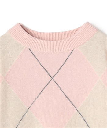 49AV JUNKO SHIMADA アーガイル柄ロングスリーブクルーネックニット_subthumb_2