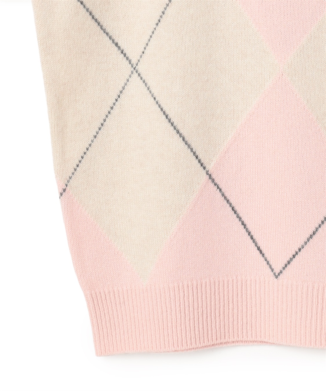 49AV JUNKO SHIMADA アーガイル柄ロングスリーブクルーネックニット_sub_4