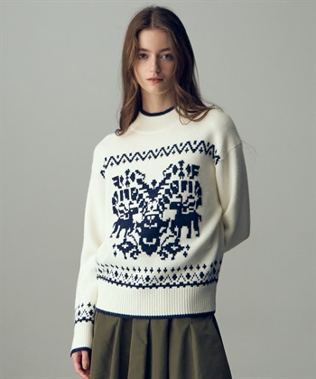 49AV JUNKO SHIMADA 【YEAR END SALE】長袖ジャカードニットプルオーバー_subthumb_2