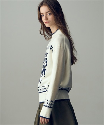 49AV JUNKO SHIMADA 【YEAR END SALE】長袖ジャカードニットプルオーバー_subthumb_3