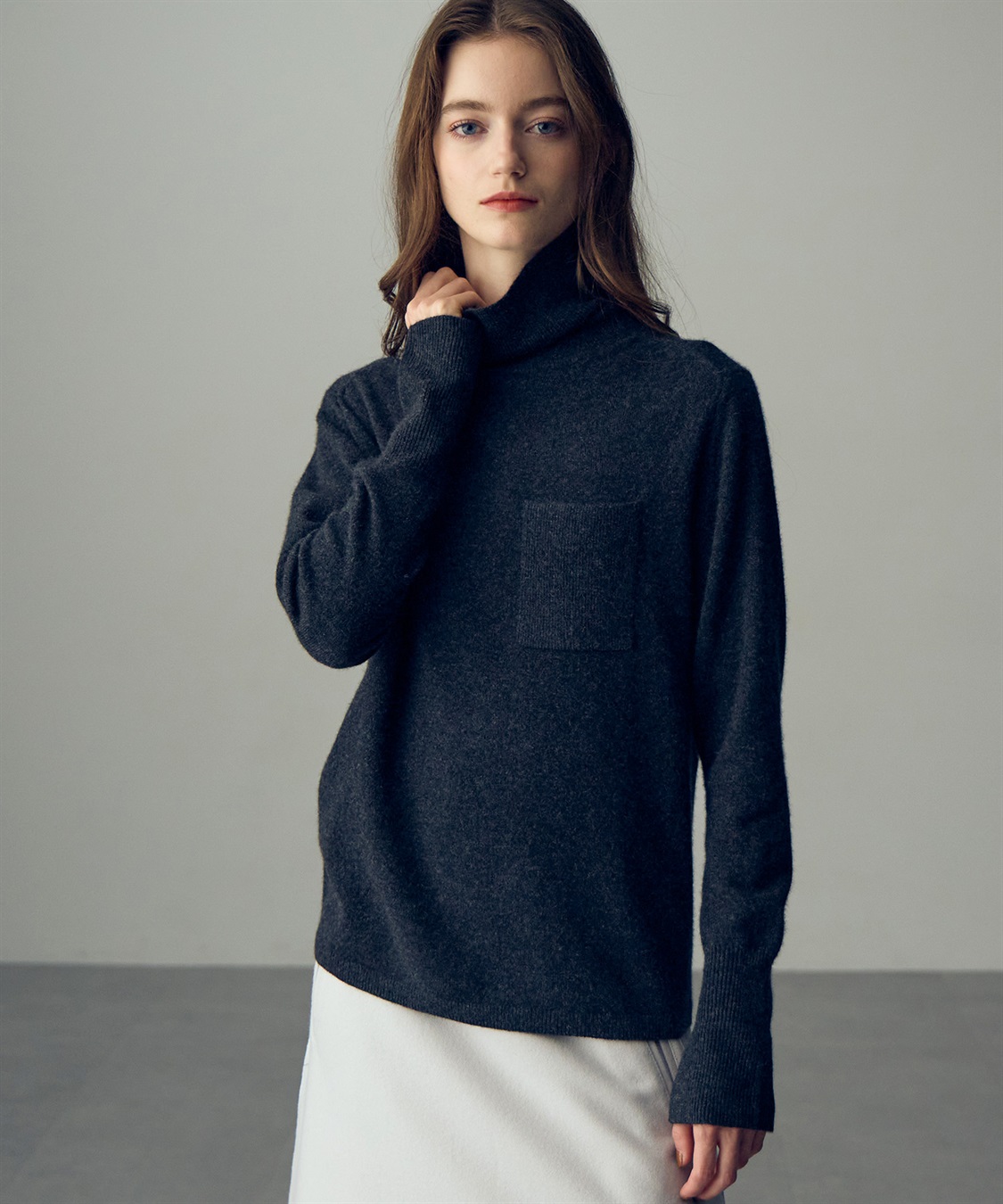 CHRISTMAS SALE】タートルネックカシミヤニット 49AV JUNKO SHIMADA