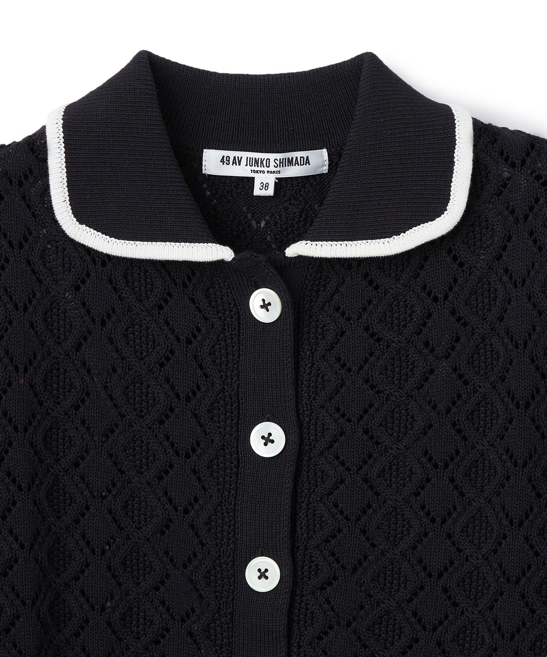 49AV JUNKO SHIMADA レース編み長袖カーディガン_sub_2