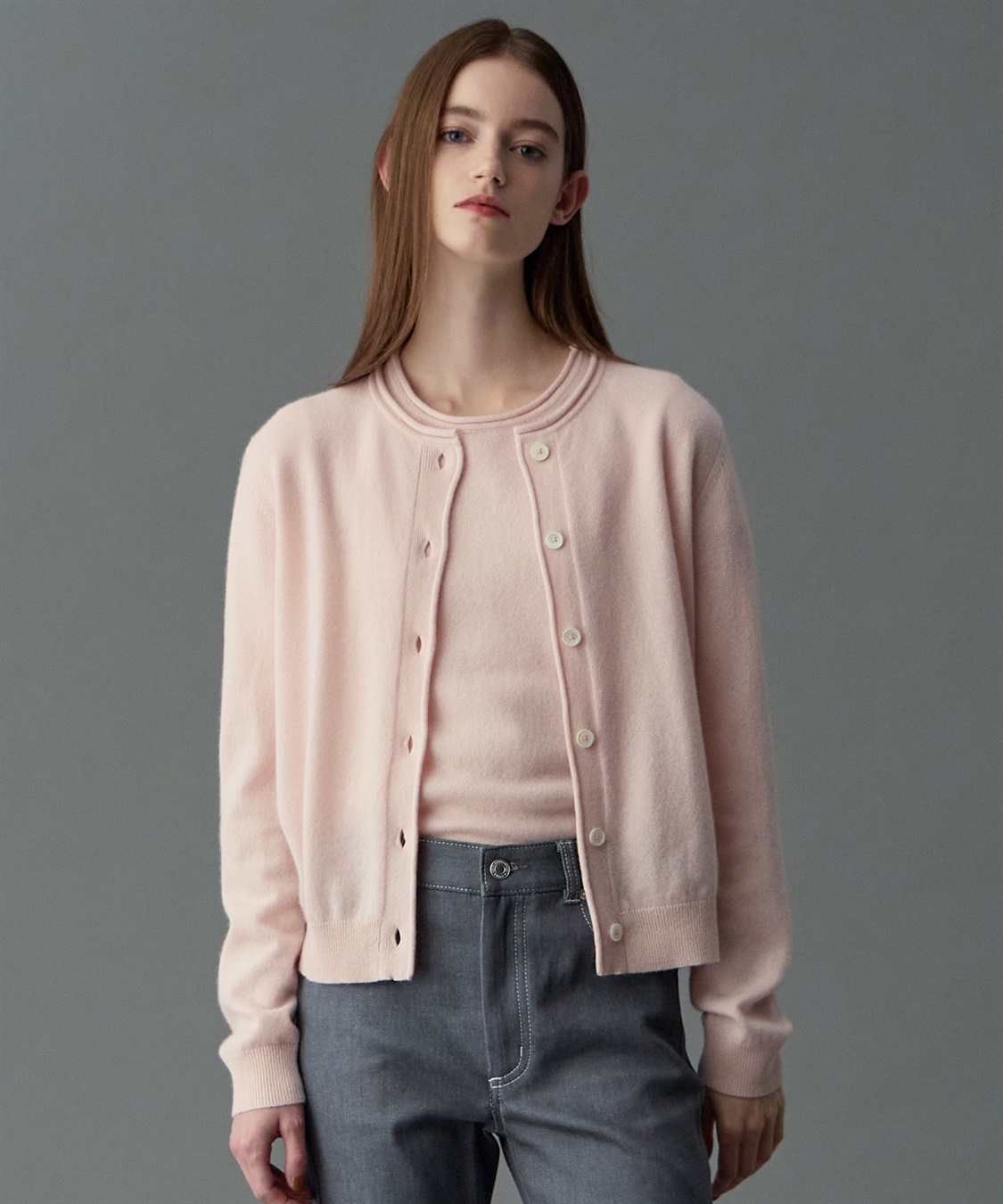 49AV JUNKO SHIMADA クルーネックカシミヤカーディガン_sub_3