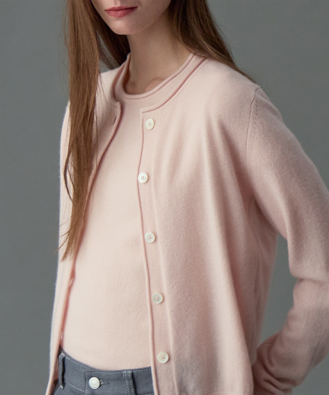 49AV JUNKO SHIMADA クルーネックカシミヤカーディガン_sub_4