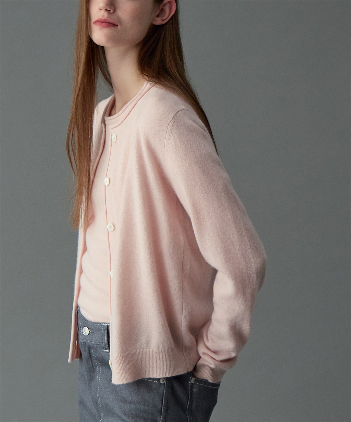 49AV JUNKO SHIMADA クルーネックカシミヤカーディガン_sub_6