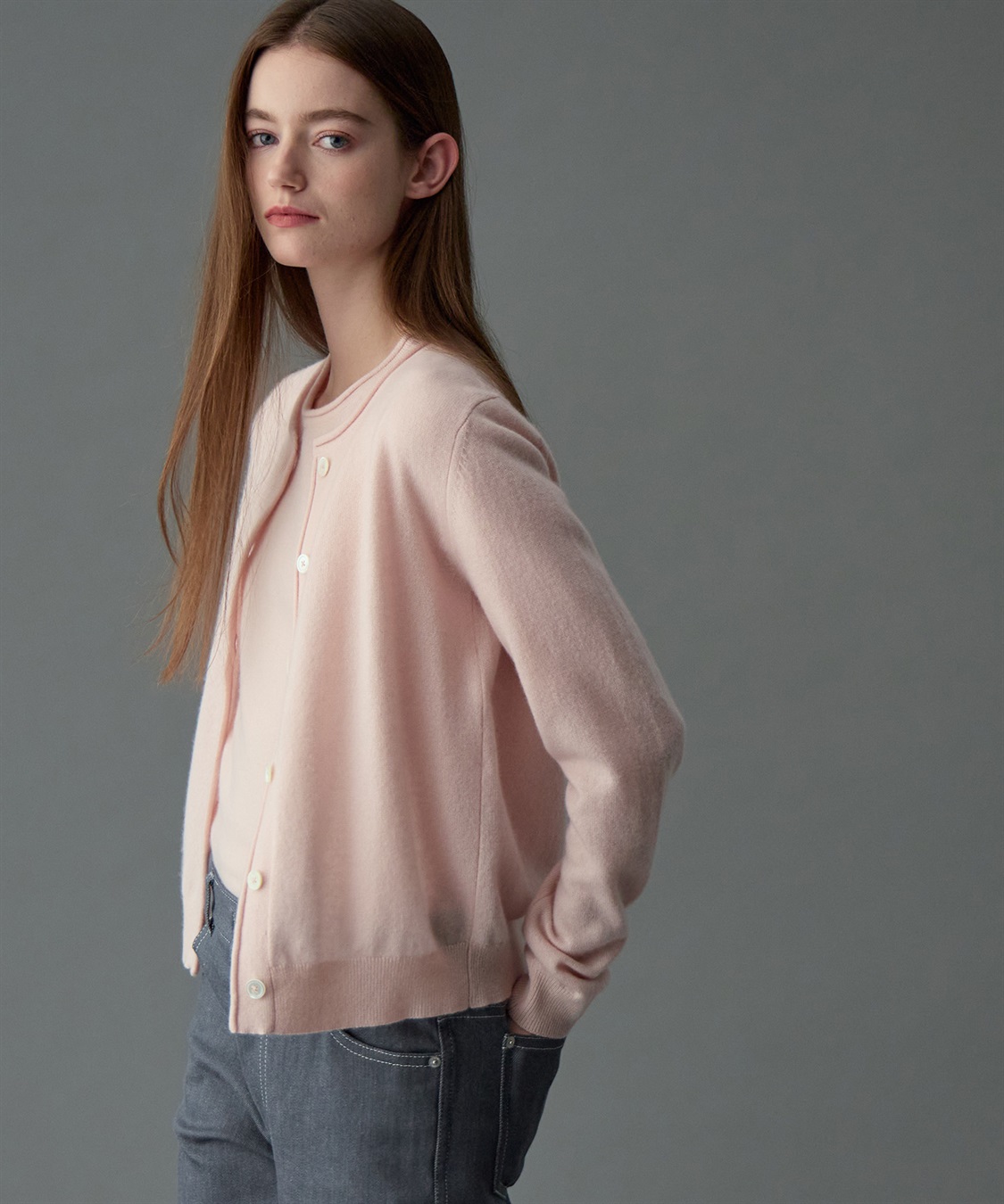 49AV JUNKO SHIMADA クルーネックカシミヤカーディガン_sub_7