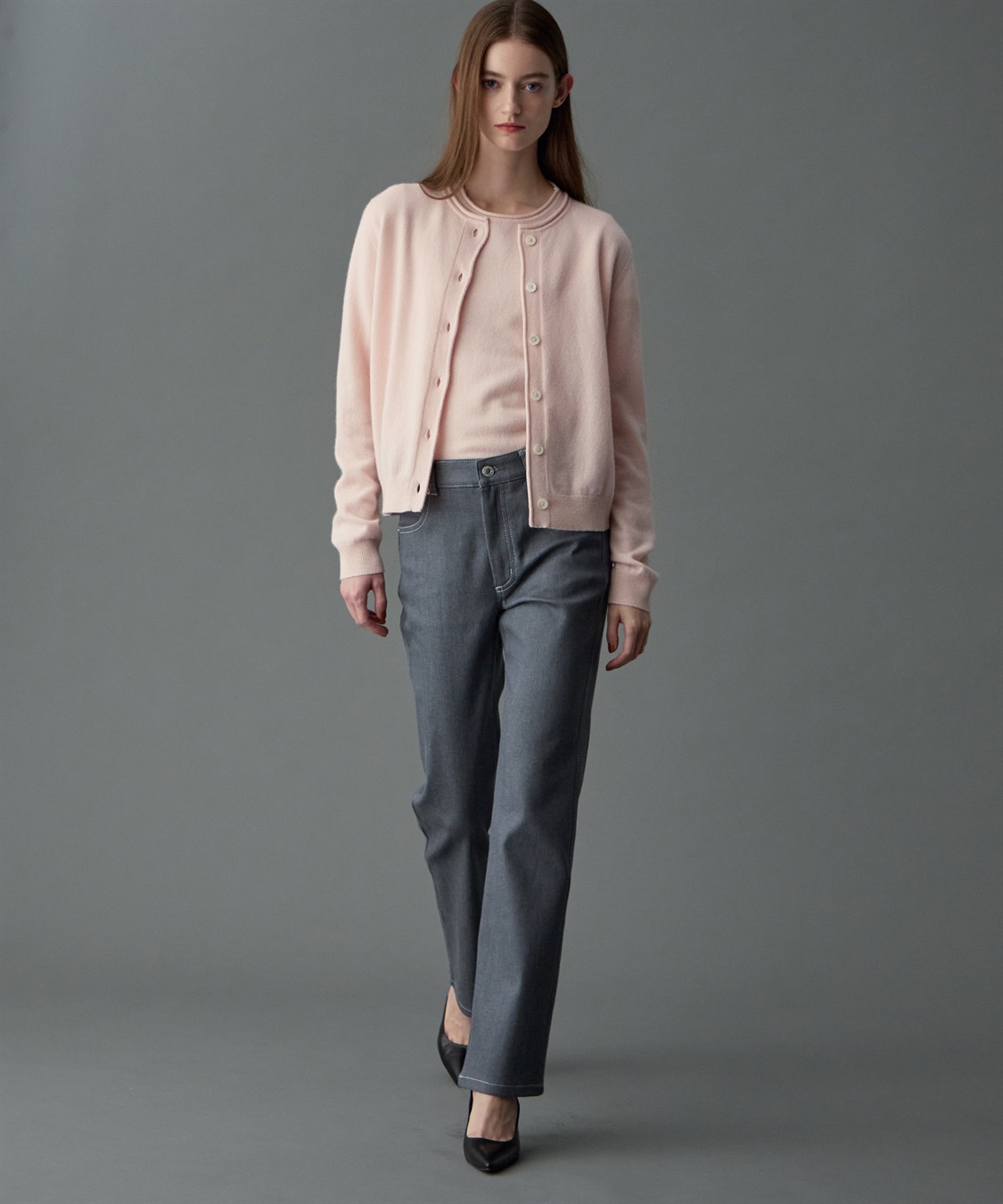 クルーネックカシミヤカーディガン 49AV JUNKO SHIMADA｜クロスプラス