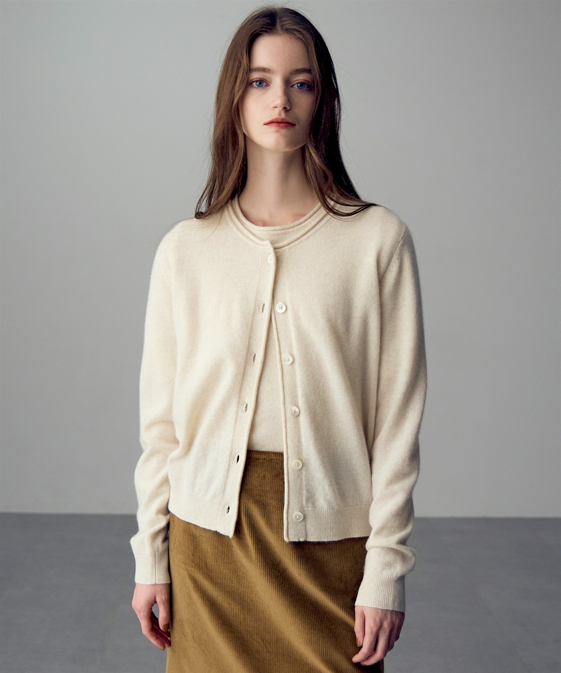 49AV JUNKO SHIMADA クルーネックカシミヤカーディガン_sub_9