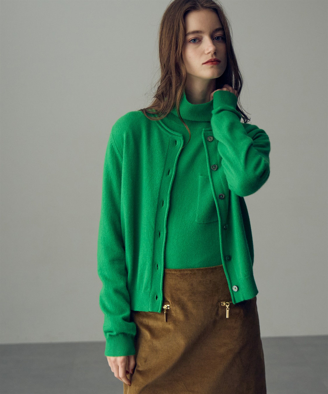 49AV JUNKO SHIMADA クルーネックカシミヤカーディガン_sub_18