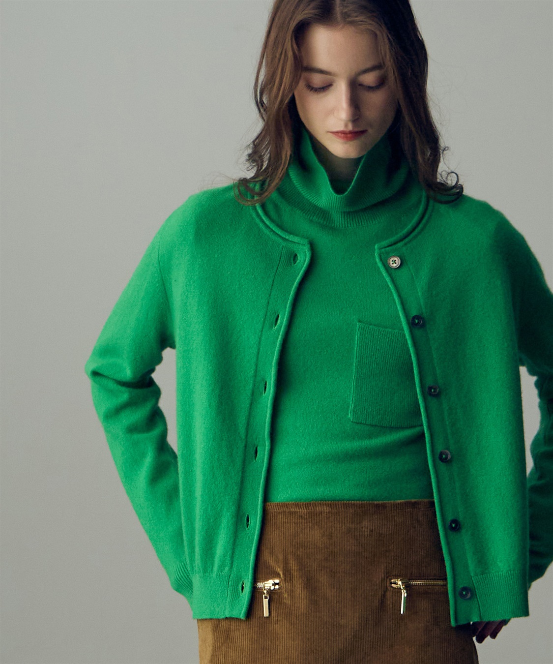 49AV JUNKO SHIMADA クルーネックカシミヤカーディガン_sub_19