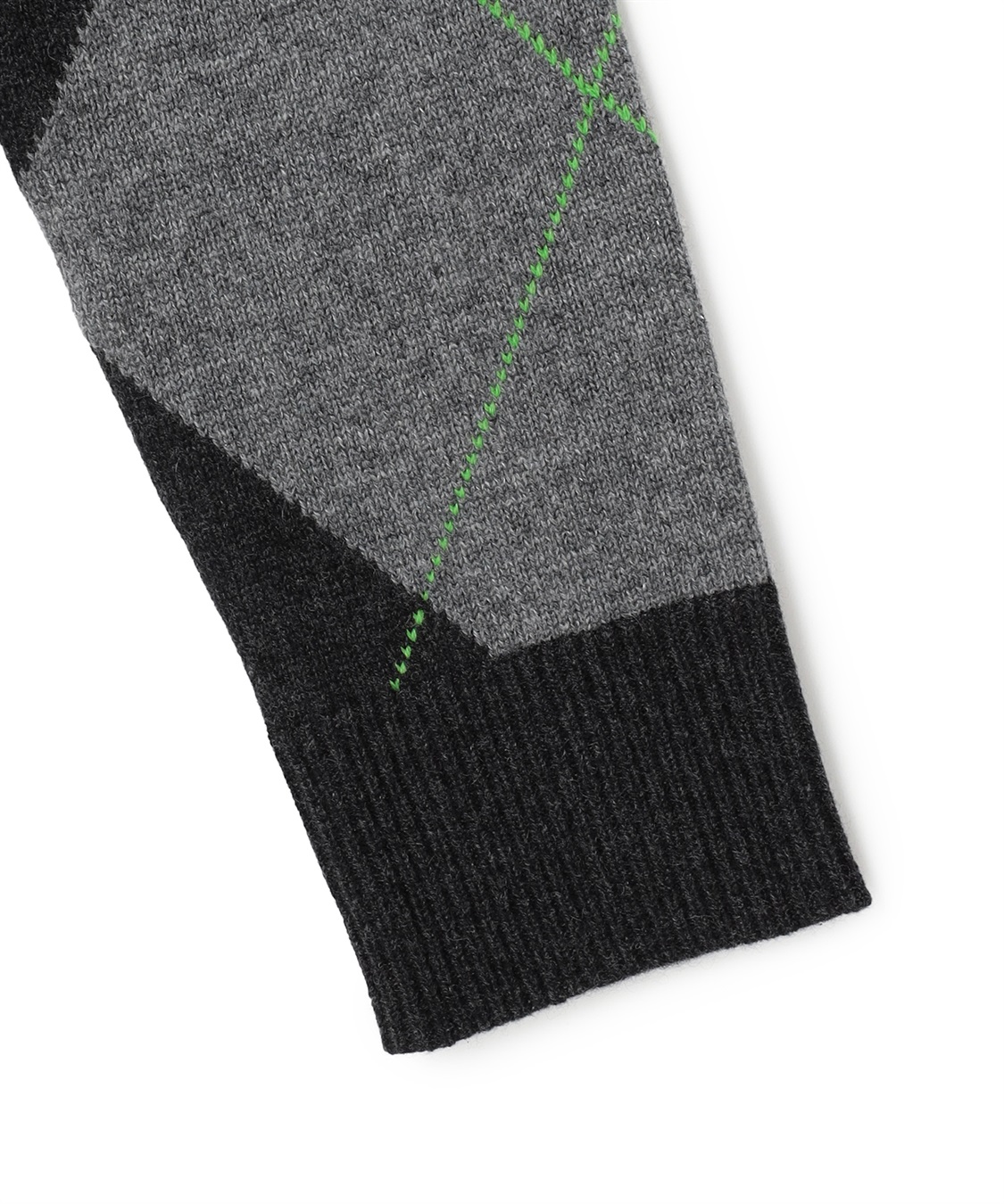 49AV JUNKO SHIMADA アーガイル柄Vネックニットカーディガン_sub_3