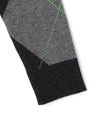 49AV JUNKO SHIMADA アーガイル柄Vネックニットカーディガン_subthumb_3