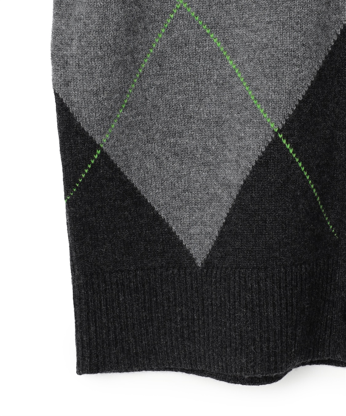 49AV JUNKO SHIMADA アーガイル柄Vネックニットカーディガン_sub_4