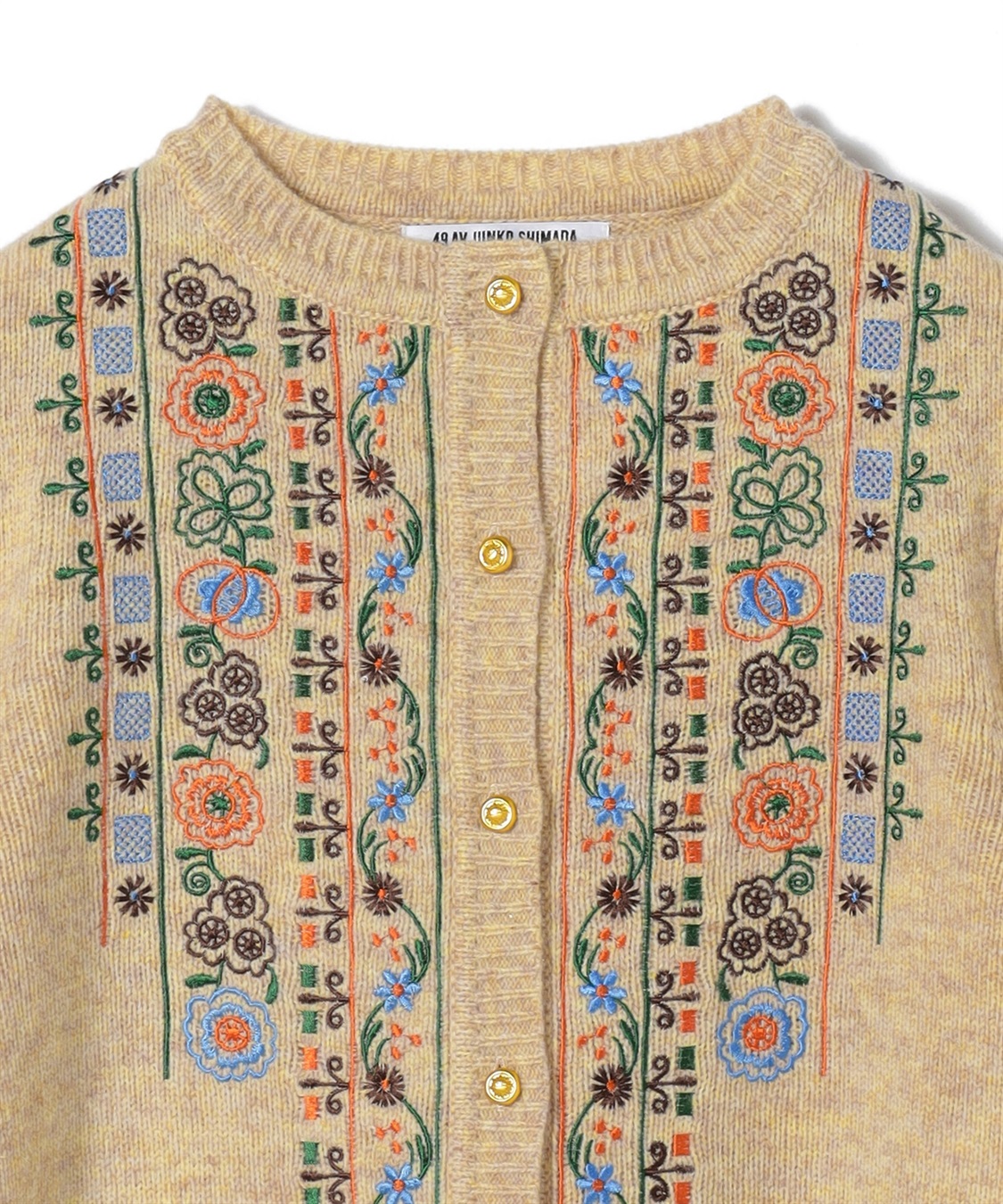 49AV JUNKO SHIMADA エンブロイダリーニットカーディガン_sub_2