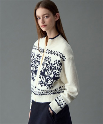 49AV JUNKO SHIMADA 【YEAR END SALE】ジャカードジップアップニットカーディガン_subthumb_3