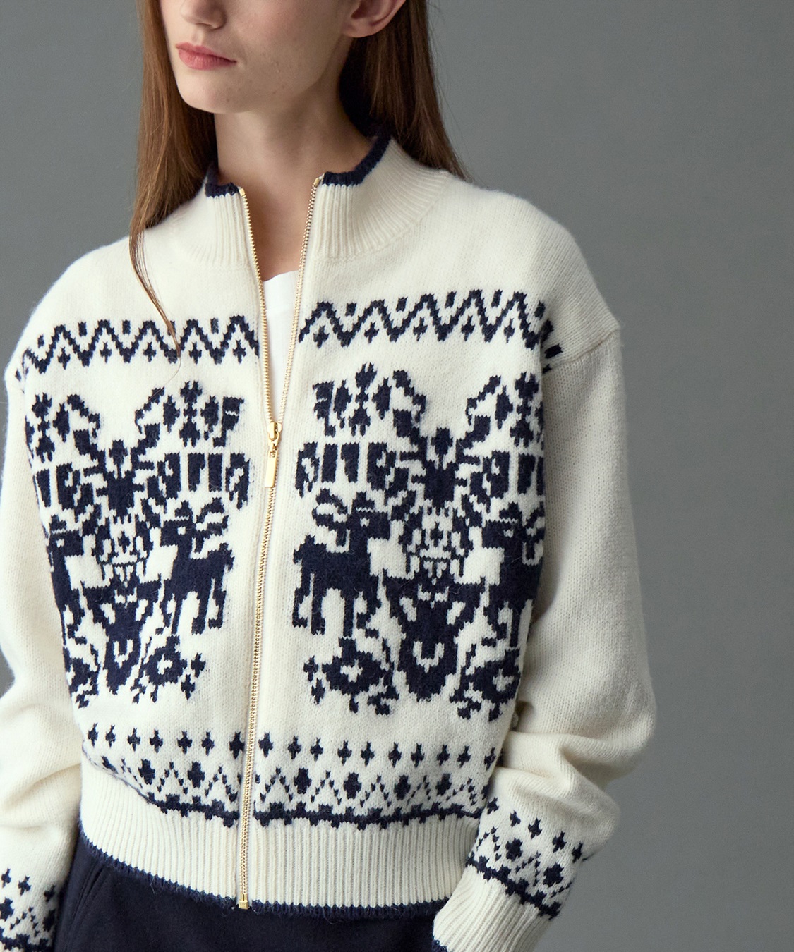 49AV JUNKO SHIMADA 【YEAR END SALE】ジャカードジップアップニットカーディガン_sub_4