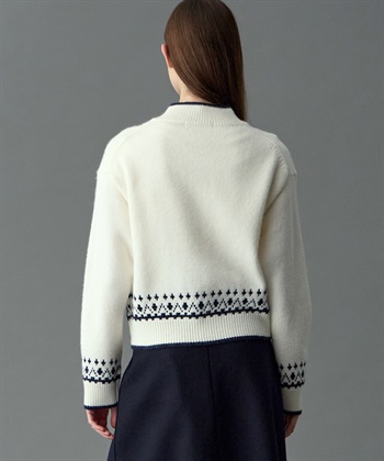 49AV JUNKO SHIMADA 【YEAR END SALE】ジャカードジップアップニットカーディガン_subthumb_6