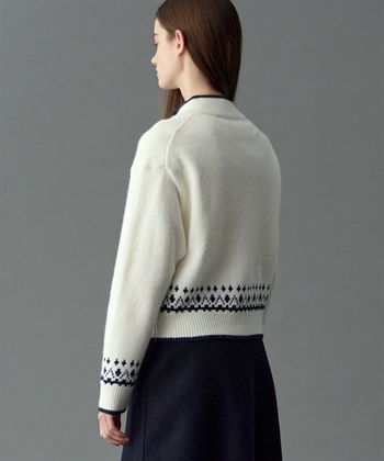 49AV JUNKO SHIMADA 【YEAR END SALE】ジャカードジップアップニットカーディガン_subthumb_7