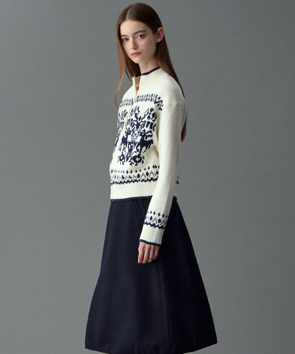 49AV JUNKO SHIMADA 【YEAR END SALE】ジャカードジップアップニットカーディガン_sub_11