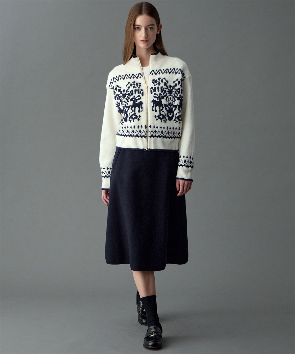 49AV JUNKO SHIMADA 【YEAR END SALE】ジャカードジップアップニットカーディガン_sub_12