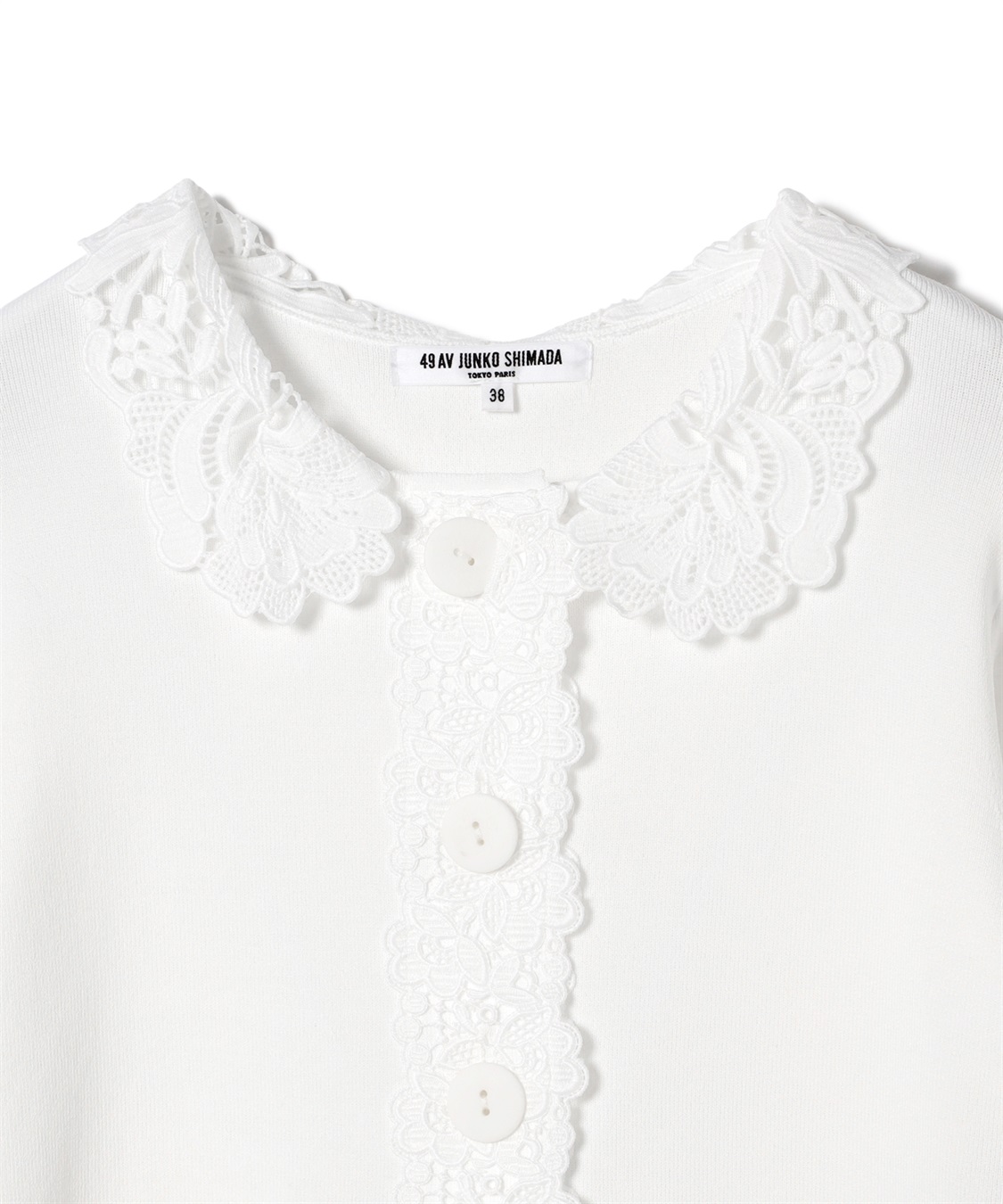49AV JUNKO SHIMADA レース衿付きカーディガン_sub_2