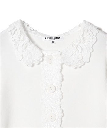 レース衿付きカーディガン 49AV JUNKO SHIMADA｜クロスプラス公式通販