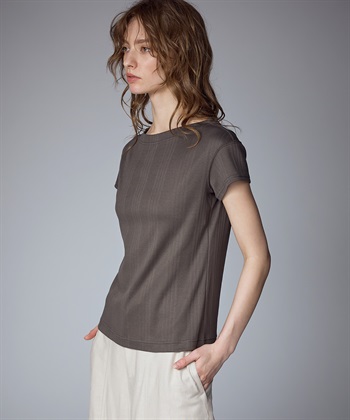 49AV JUNKO SHIMADA ランダムリブ編みプルオーバー半袖トップス_subthumb_4